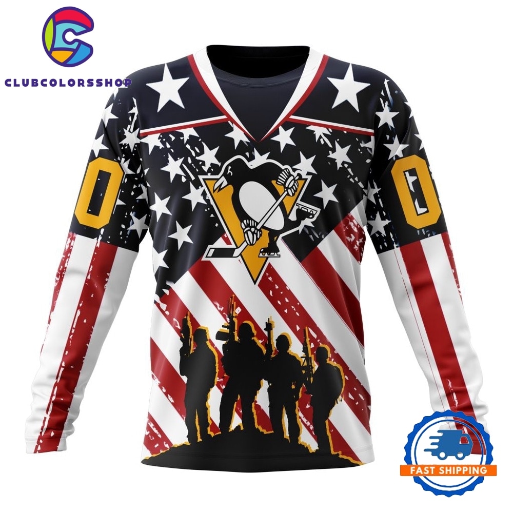 NHL Pittsburgh Penguins Specialized Kits For Honor USS Military Hoodie, T Shirt 3