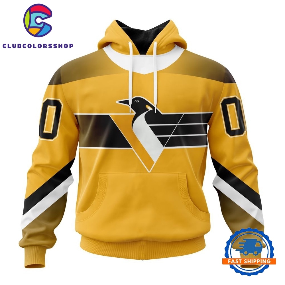 NHL Pittsburgh Penguins Specialized Unisex Kits With Retro Concepts Hoodie, T Shirt