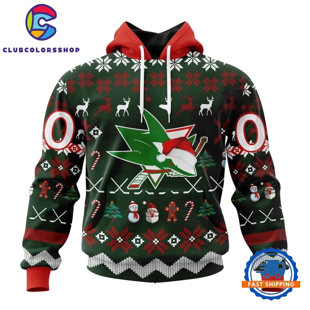 NHL San Jose Sharks Hockey Christmas Is Coming 2026 Hoodie, T Shirt