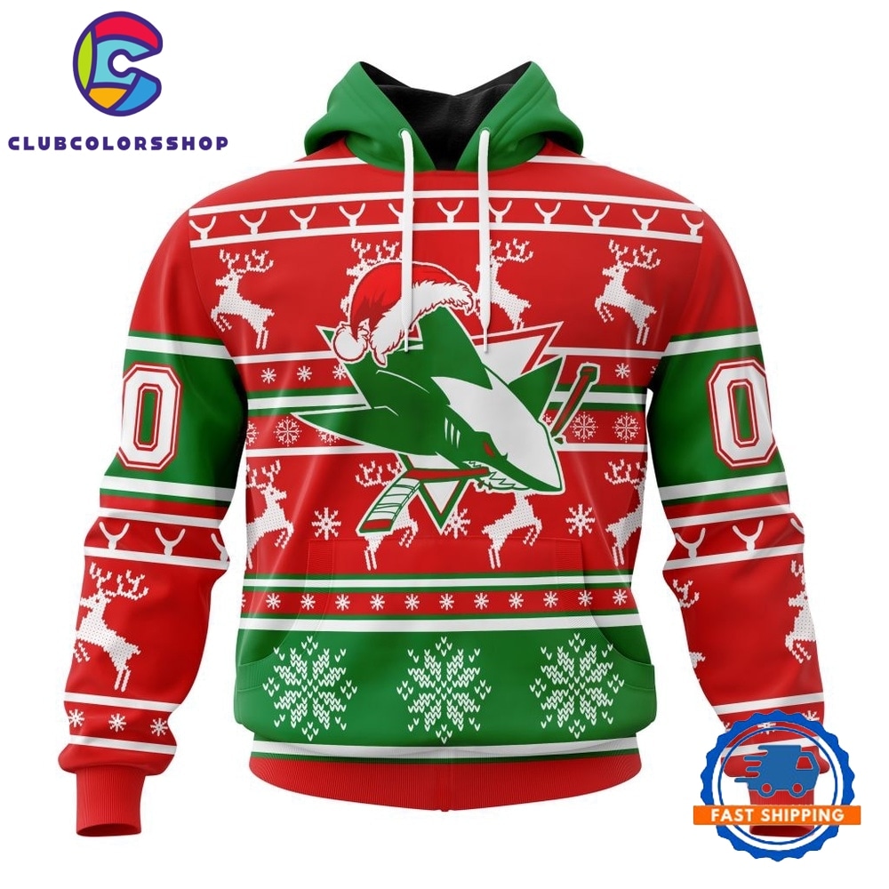 NHL San Jose Sharks Specialized Unisex Christmas Is Coming Hoodie, T Shirt