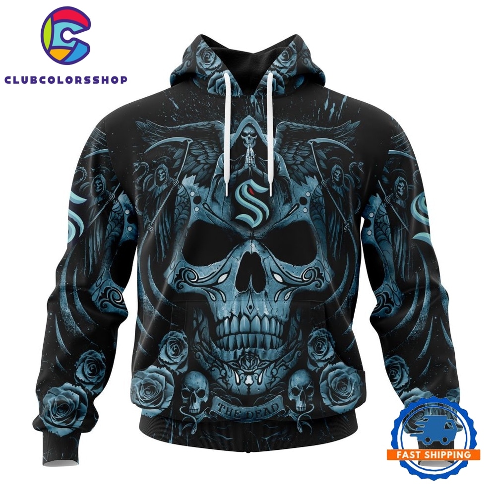 NHL Seattle Kraken Special Design Halloween With Skull Art Hoodie, T Shirt