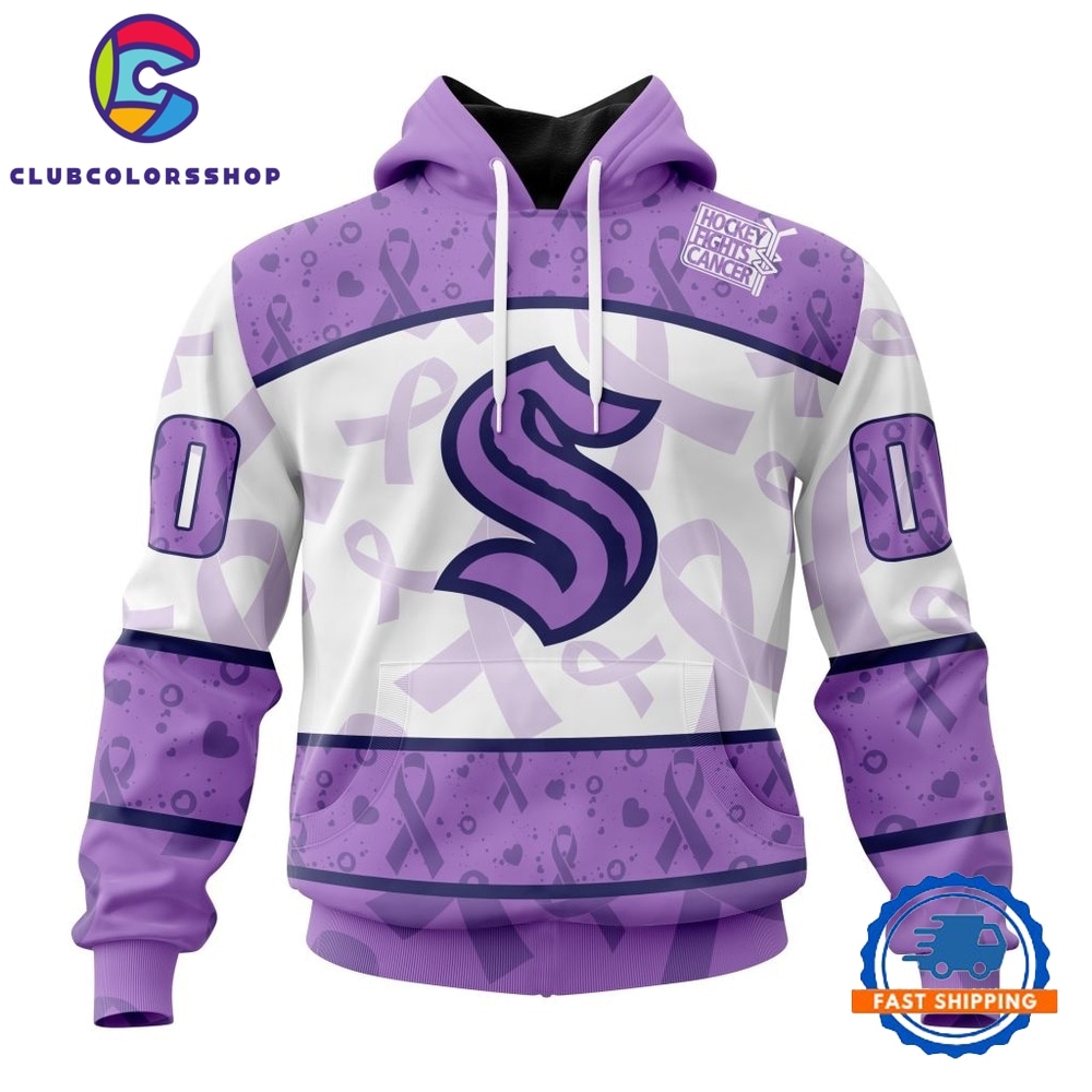 NHL Seattle Kraken Special Lavender Fight Cancer Hoodie, T Shirt