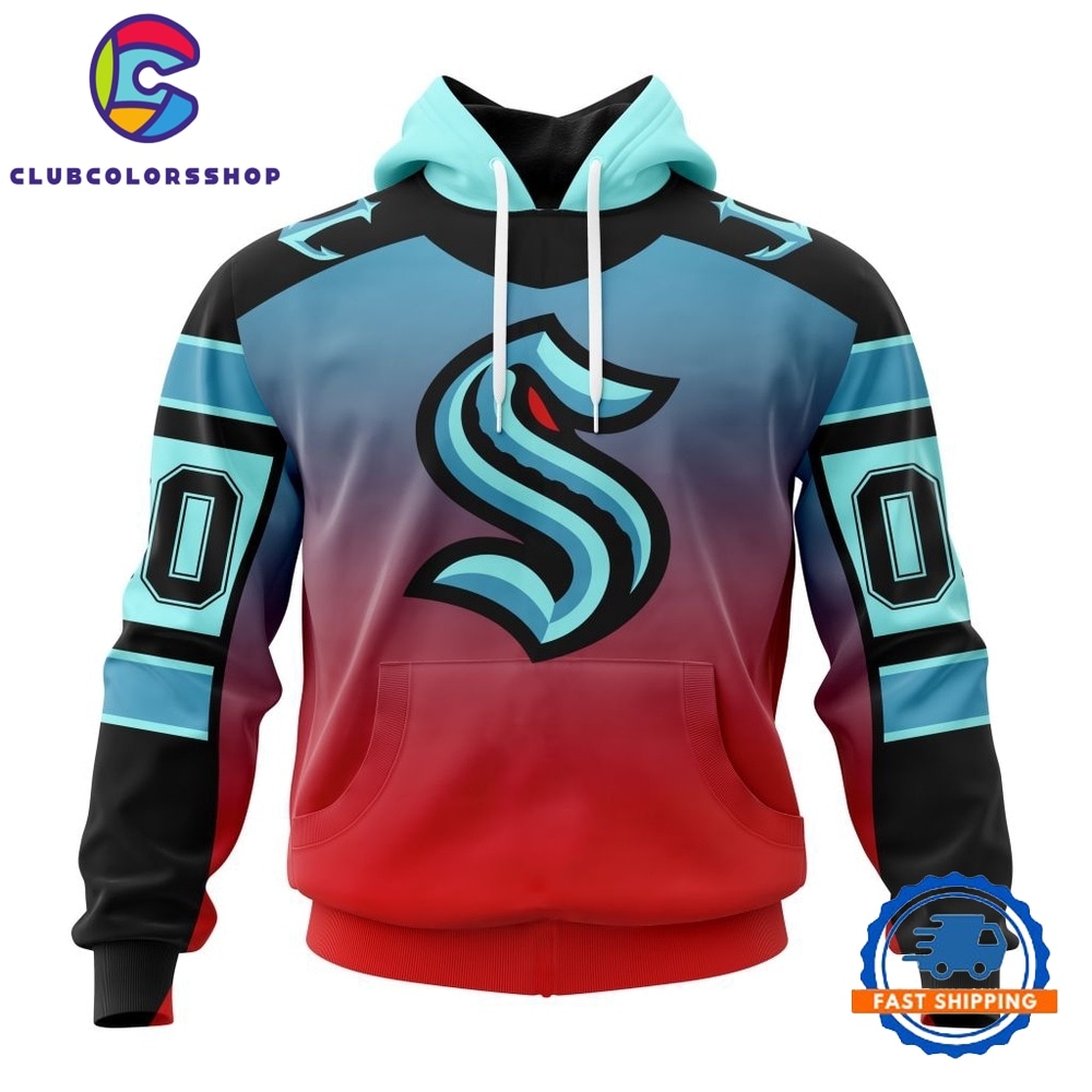 NHL Seattle Kraken Special Retro Gradient Design Hoodie, T Shirt