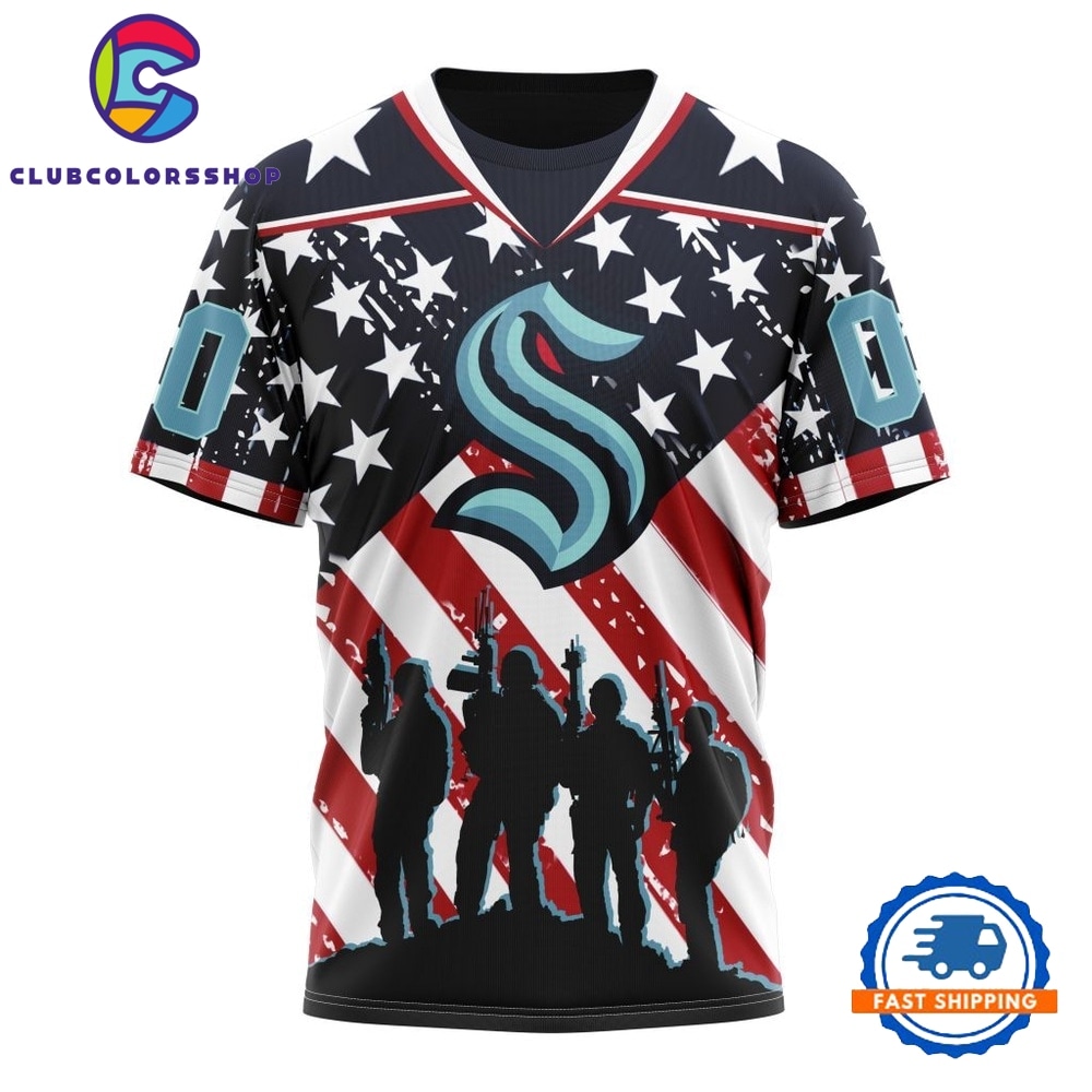 NHL Seattle Kraken Specialized Kits For Honor USS Military Hoodie, T Shirt 4