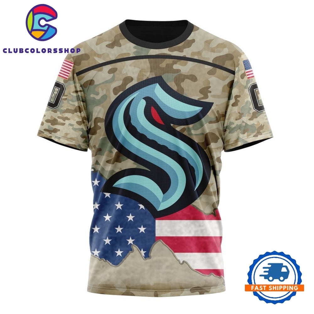 NHL Seattle Kraken Specialized Kits For United State With Camo Color Hoodie, T Shirt 4