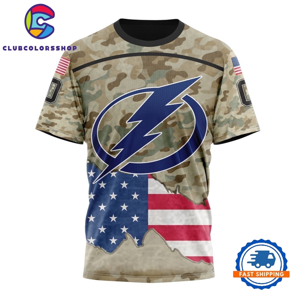 NHL Tampa Bay Lightning Specialized Kits For United State With Camo Color Hoodie, T Shirt 4
