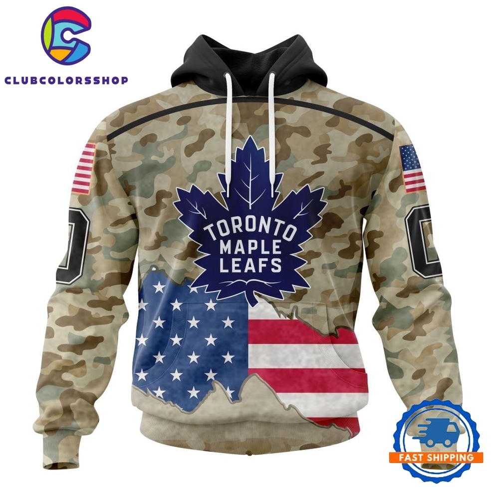 NHL Toronto Maple Leafs Specialized Kits For United State With Camo Color Hoodie, T Shirt