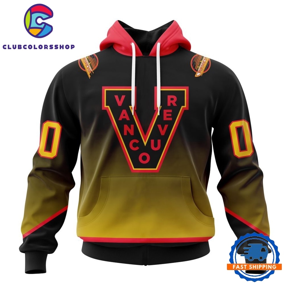 NHL Vancouver Canucks Special Retro Gradient Design Hoodie, T Shirt