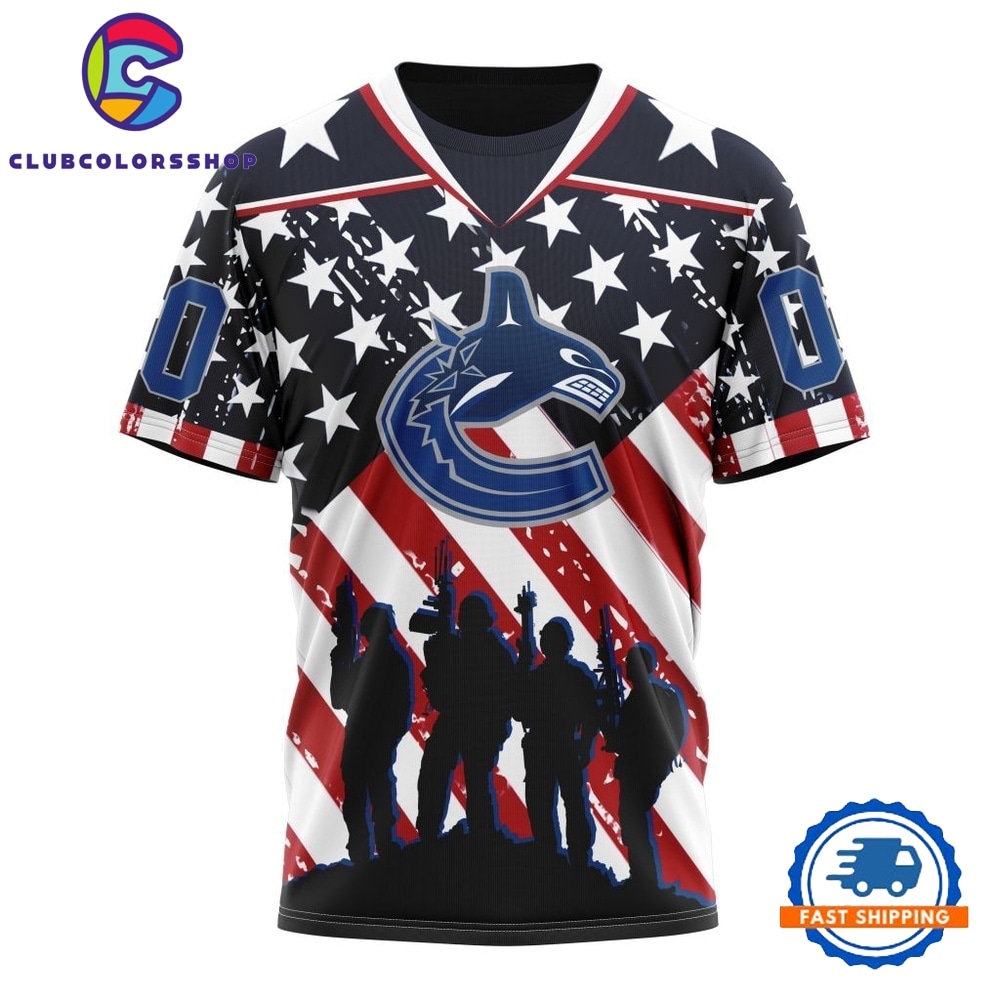 NHL Vancouver Canucks Specialized Kits For Honor USS Military Hoodie, T Shirt 4