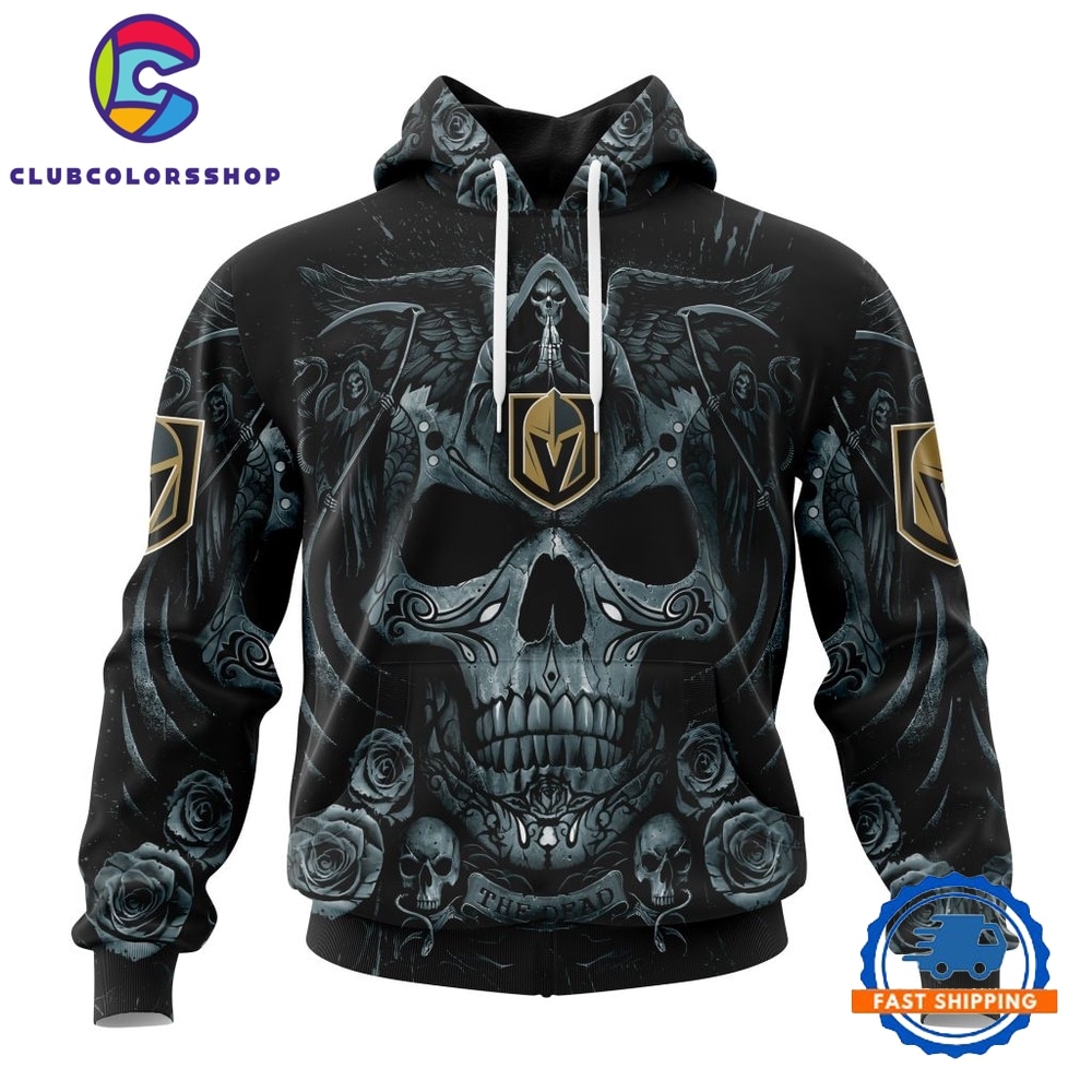 NHL Vegas Golden Knights Special Design Halloween With Skull Art Hoodie, T Shirt