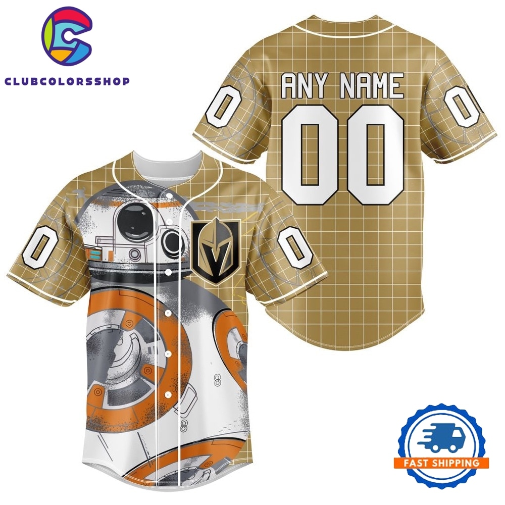 NHL Vegas Golden Knights x BB 8 D Star War Baseball Jersey