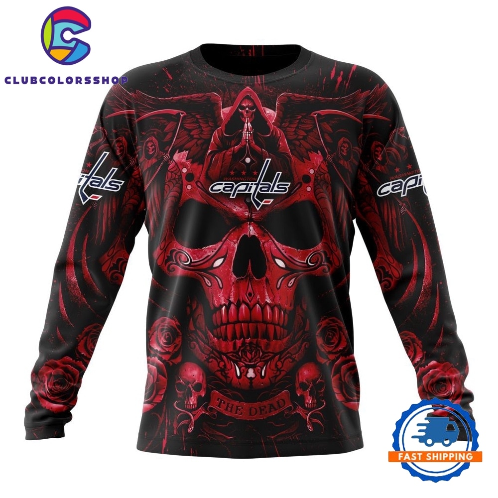 NHL Washington Capitals Special Design Halloween With Skull Art Hoodie, T Shirt NHL Washington Capitals Special Design Halloween With Skull Art Hoodie, T Shirt