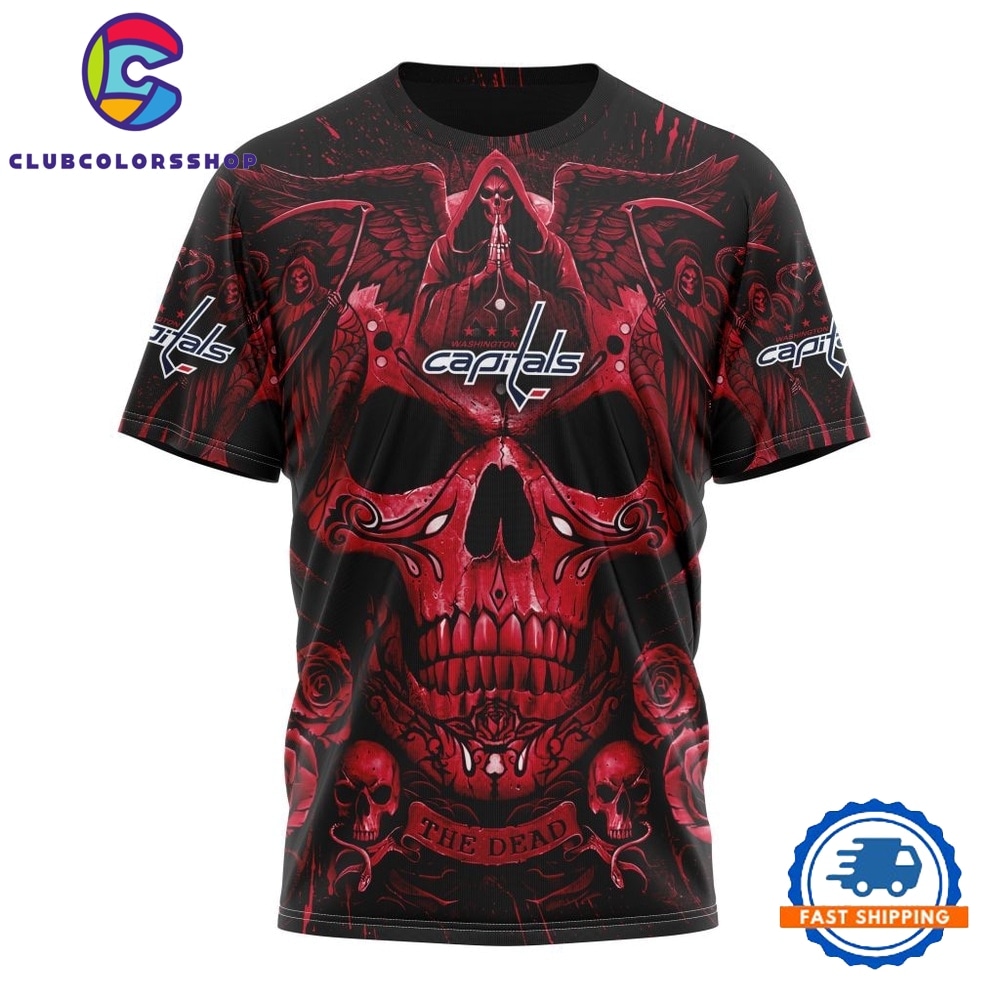 NHL Washington Capitals Special Design Halloween With Skull Art Hoodie, T Shirt NHL Washington Capitals Special Design Halloween With Skull Art Hoodie, T Shirt