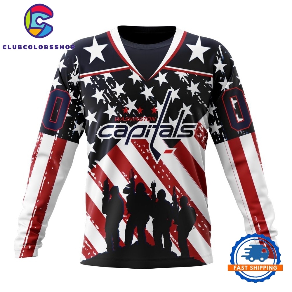 NHL Washington Capitals Specialized Kits For Honor USS Military Hoodie, T Shirt 3