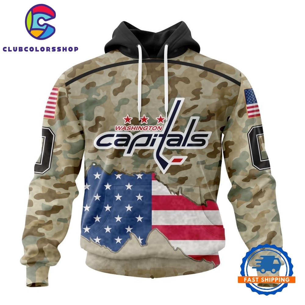 NHL Washington Capitals Specialized Kits For United State With Camo Color Hoodie, T Shirt