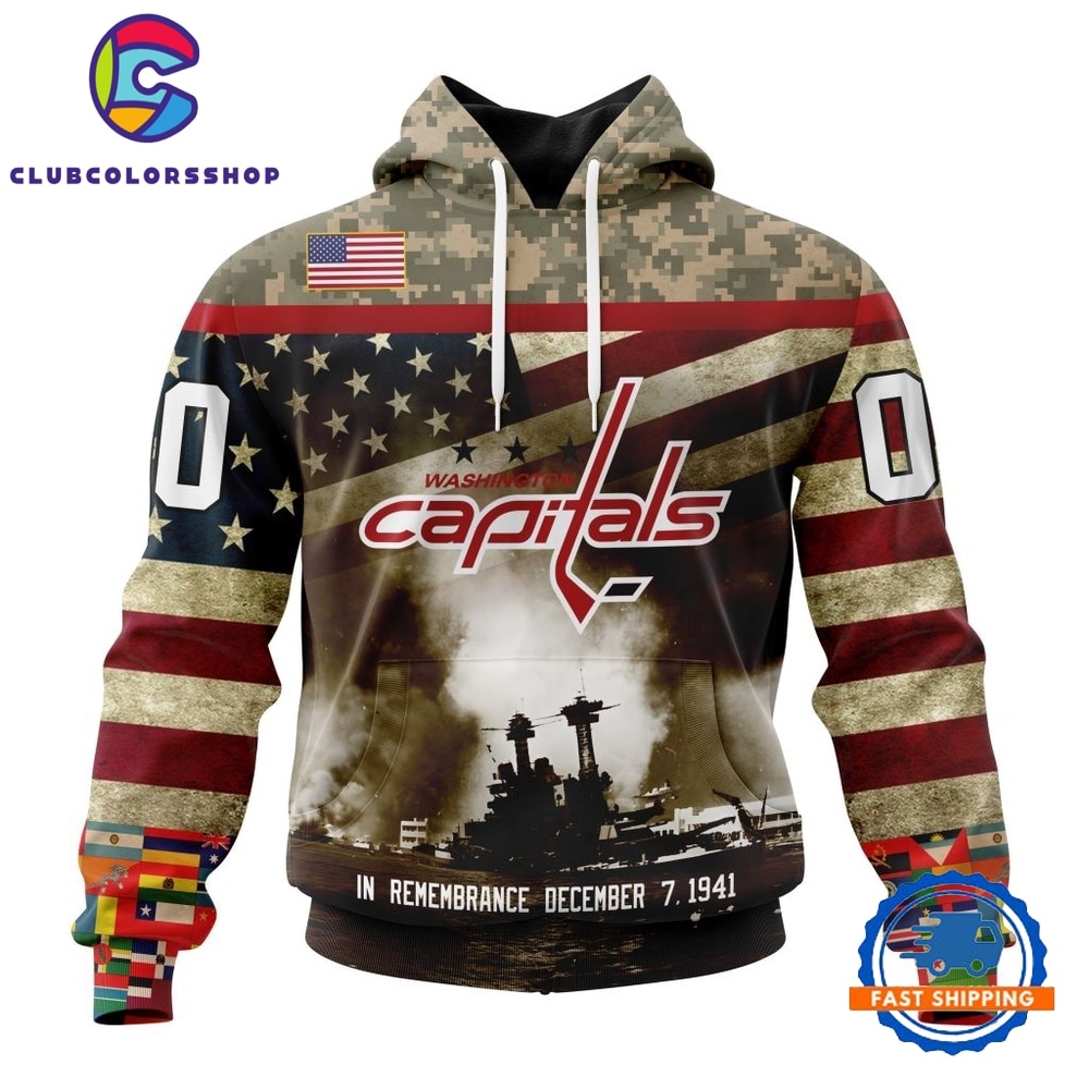 NHL Washington Capitals Specialized Unisex Kits Remember Pearl Harbor Hoodie, T Shirt