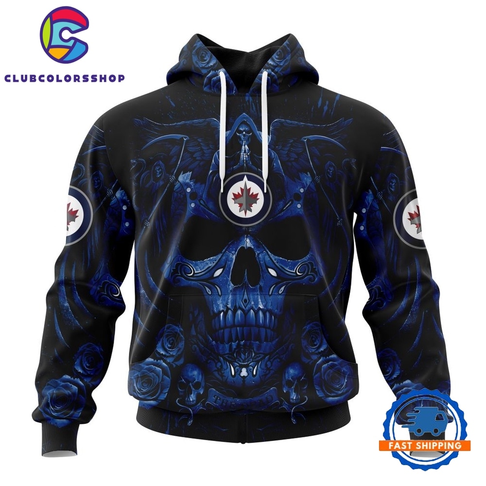 NHL Winnipeg Jets Special Design Halloween With Skull Art Hoodie, T Shirt