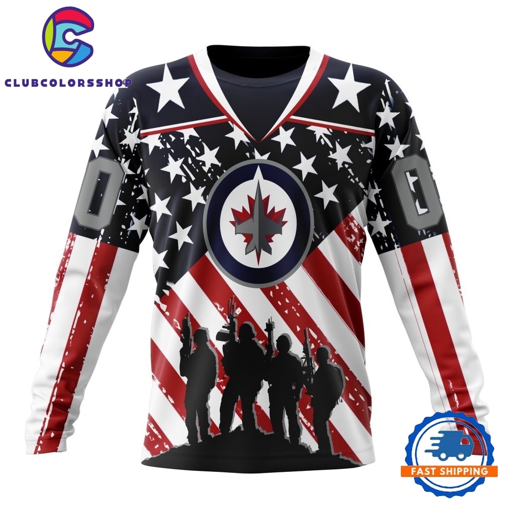 NHL Winnipeg Jets Specialized Kits For Honor USS Military Hoodie, T Shirt 3