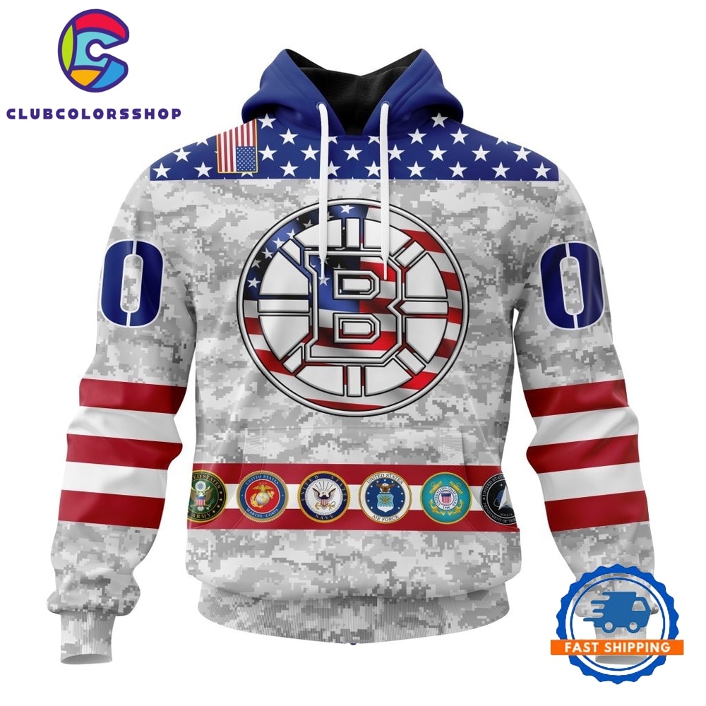 NHL Boston Bruins Armed Forces Appreciation Design Hoodie, T Shirt