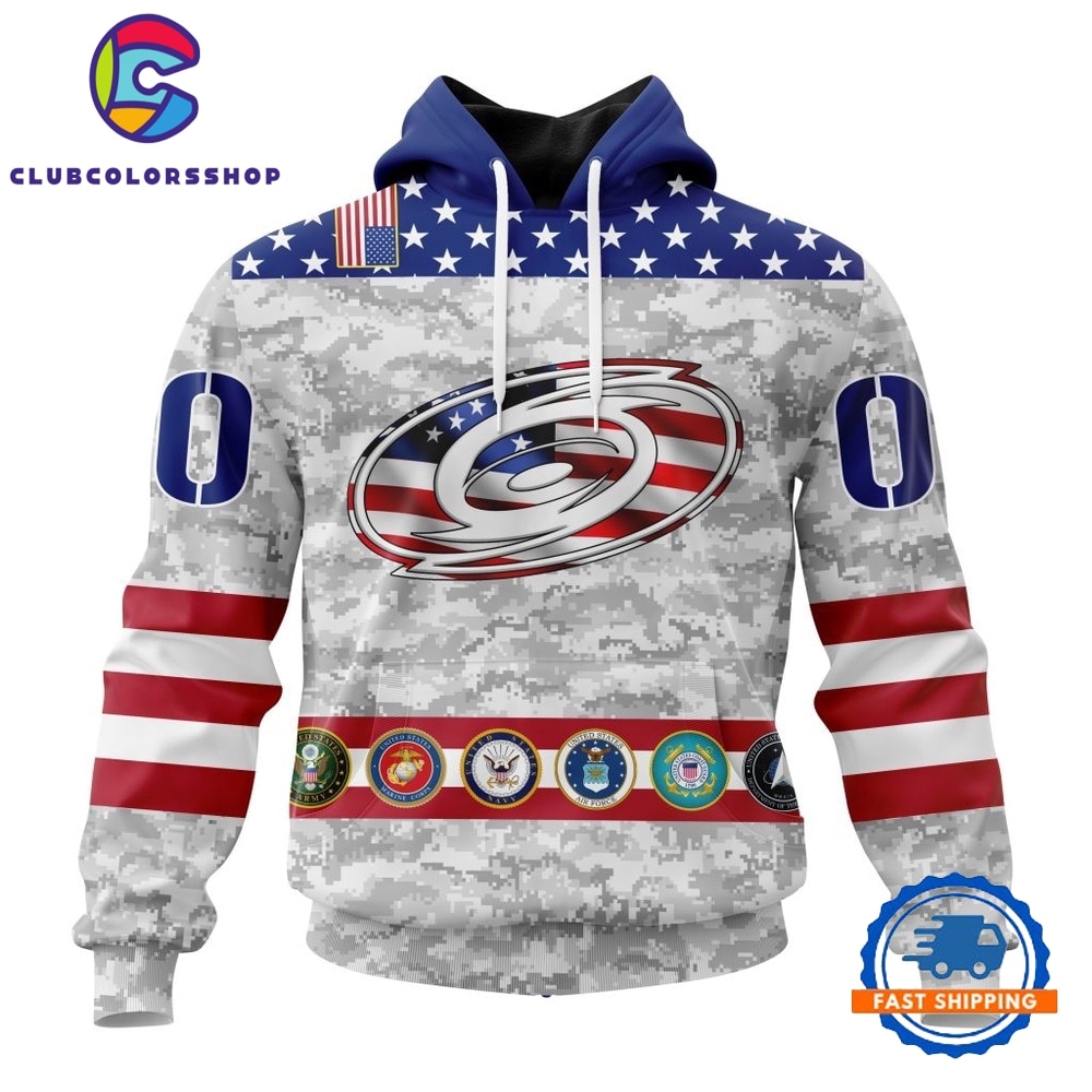 NHL Carolina Hurricanes Armed Forces Appreciation Design Hoodie, T Shirt