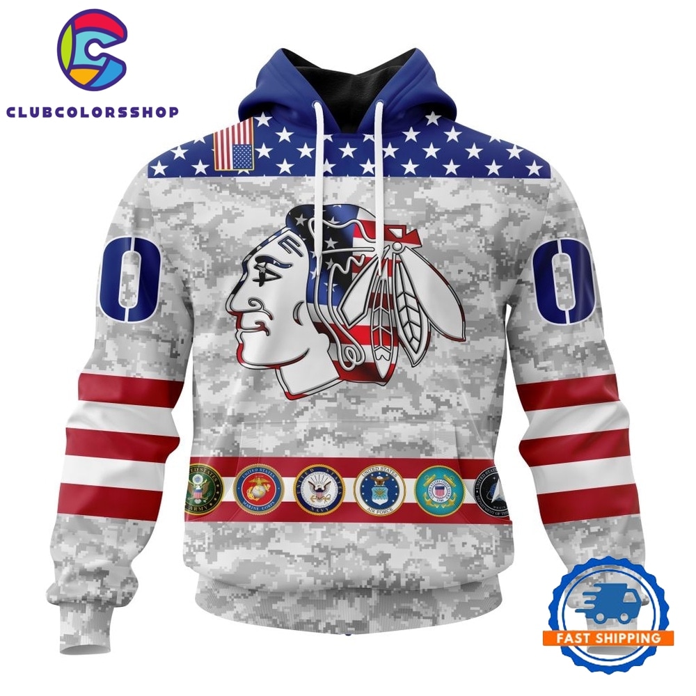 NHL Chicago Blackhawks Armed Forces Appreciation Design Hoodie, T Shirt