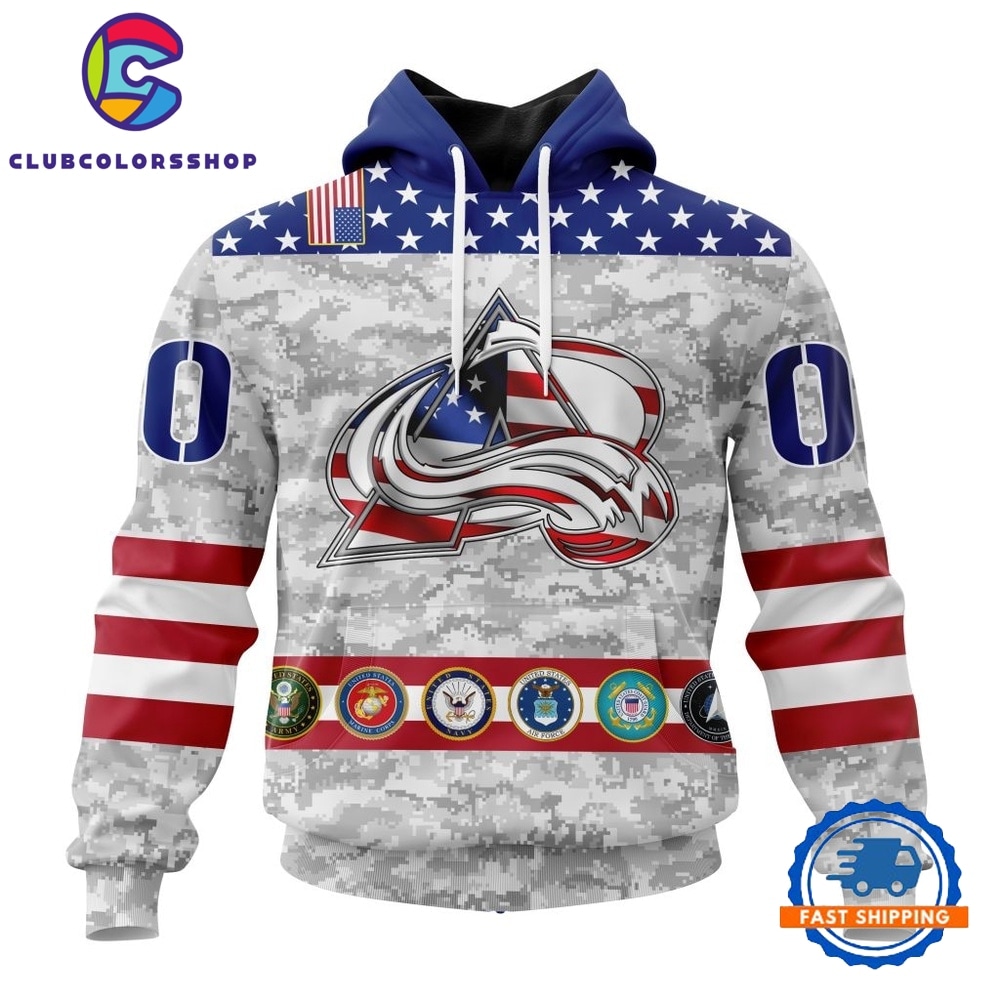 NHL Colorado Avalanche Armed Forces Appreciation Design Hoodie, T Shirt