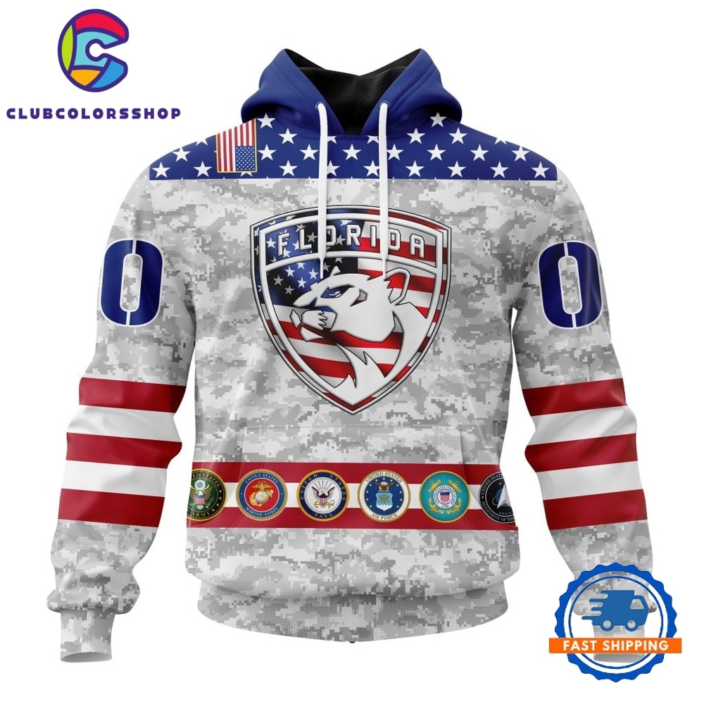 NHL Florida Panthers Armed Forces Appreciation Design Hoodie, T Shirt
