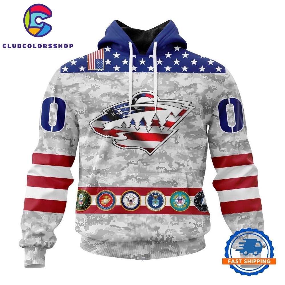 NHL Minnesota Wild Armed Forces Appreciation Design Hoodie, T Shirt