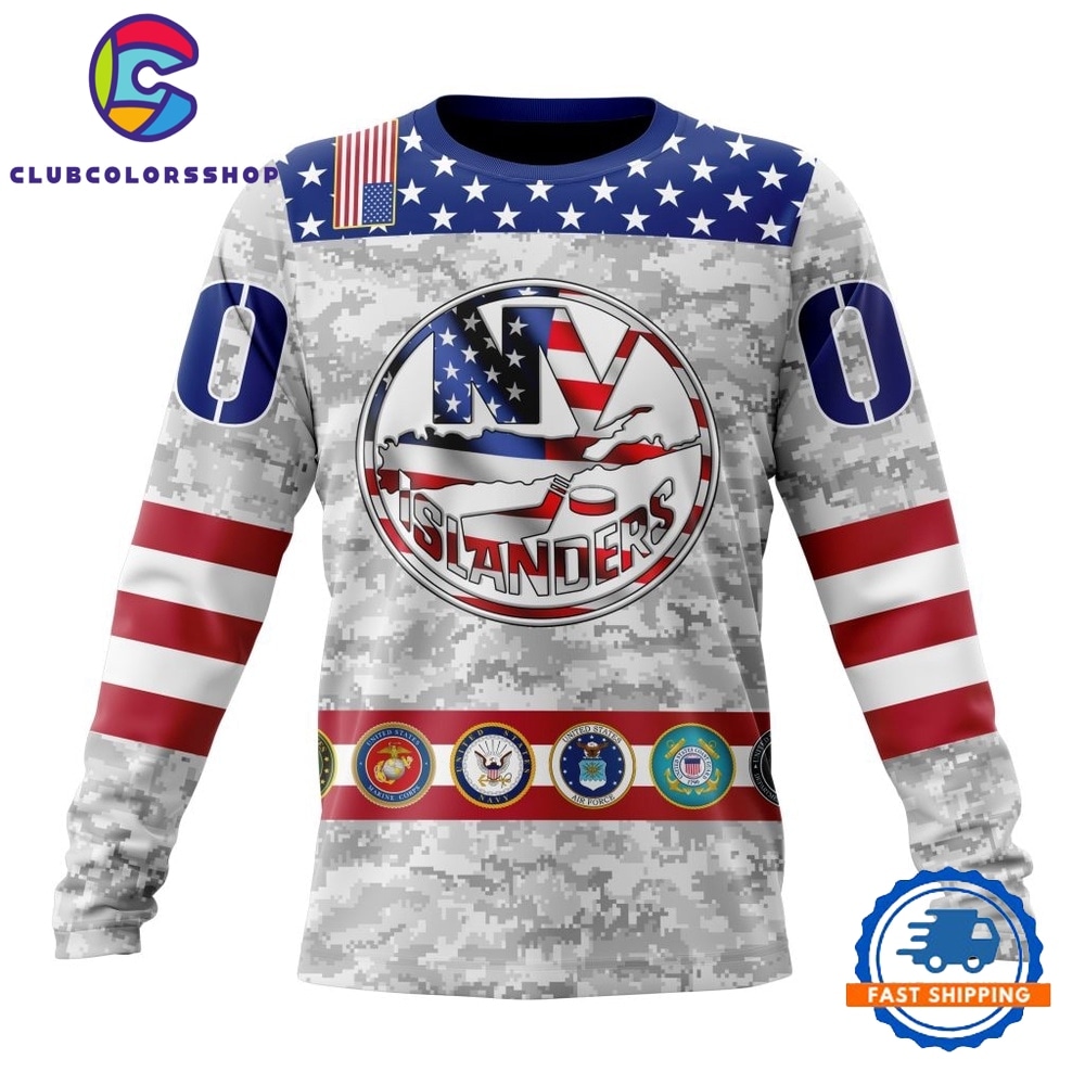 NHL New York Islanders Armed Forces Appreciation Design Hoodie, T Shirt 3