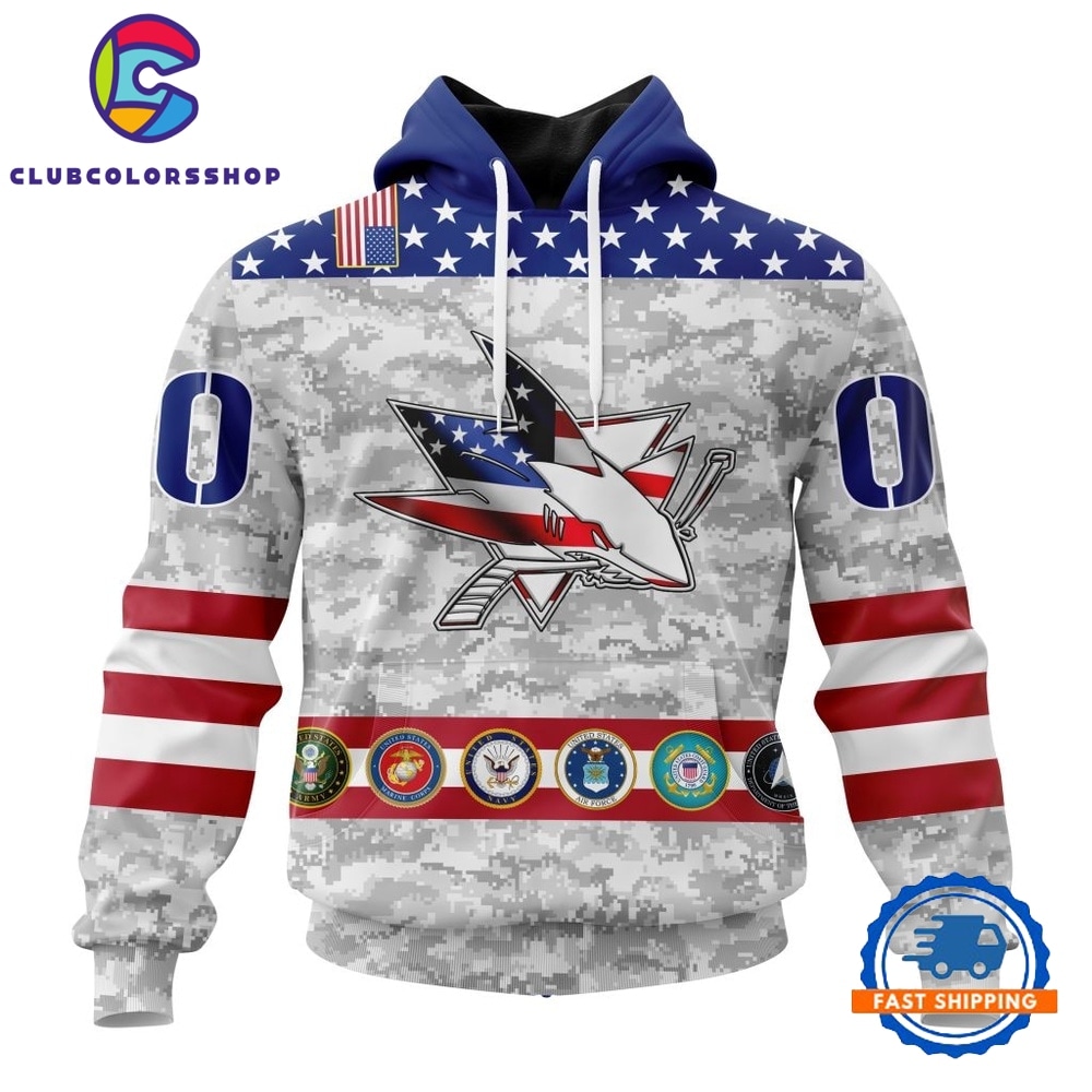 NHL San Jose Sharks Armed Forces Appreciation Design Hoodie, T Shirt