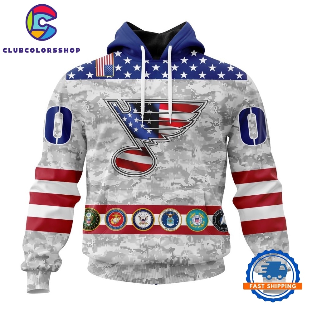 NHL St. Louis Blues Armed Forces Appreciation Design Hoodie, T Shirt