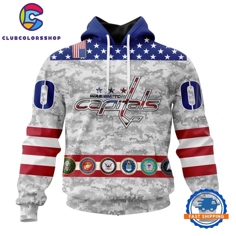 NHL Washington Capitals Armed Forces Appreciation Design Hoodie, T Shirt