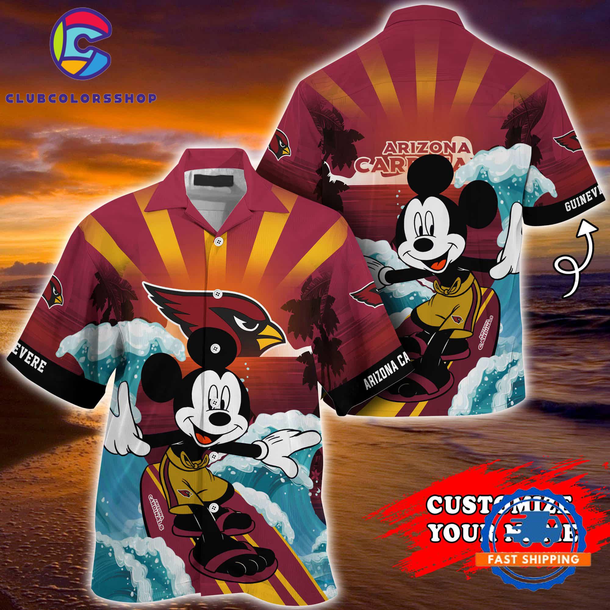 Arizona Cardinals Special Mickey Mouse Movies Design Summer Hawaiian Shirt, NFL Aloha Shirt