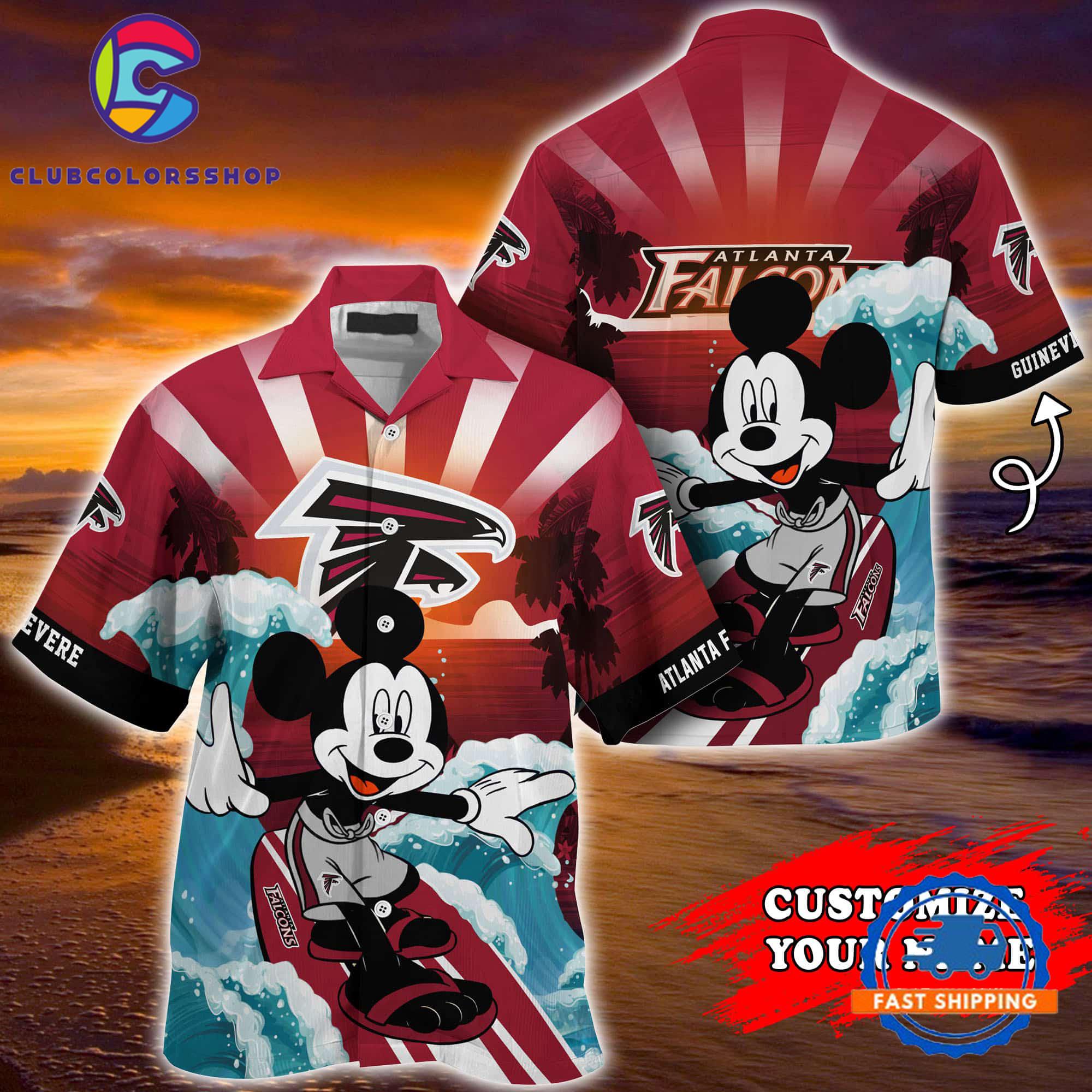 Atlanta Falcons Special Mickey Mouse Movies Design Summer Hawaiian Shirt, NFL Aloha Shirt