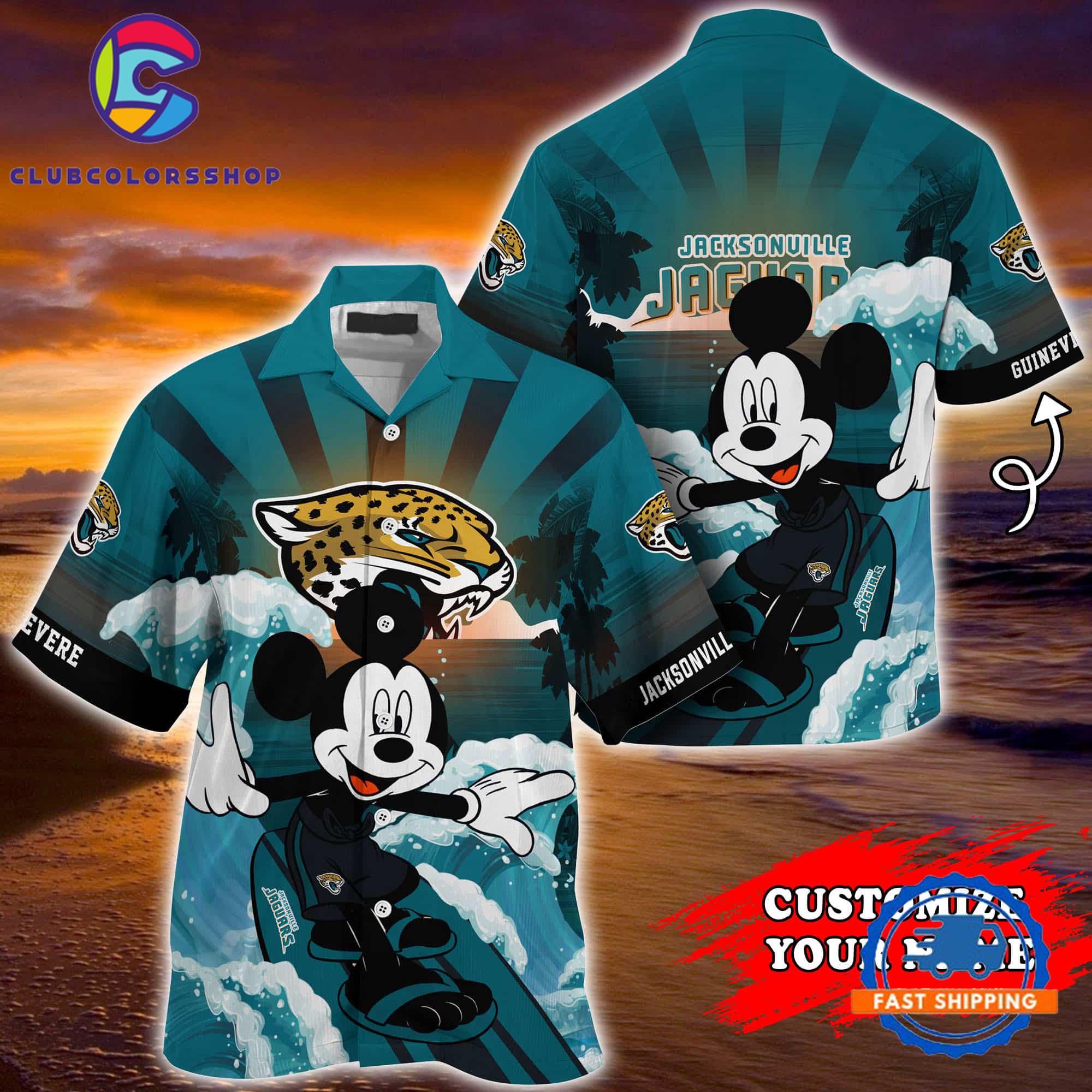 Jacksonville Jaguars Special Mickey Mouse Movies Design Summer Hawaiian Shirt, NFL Aloha Shirt