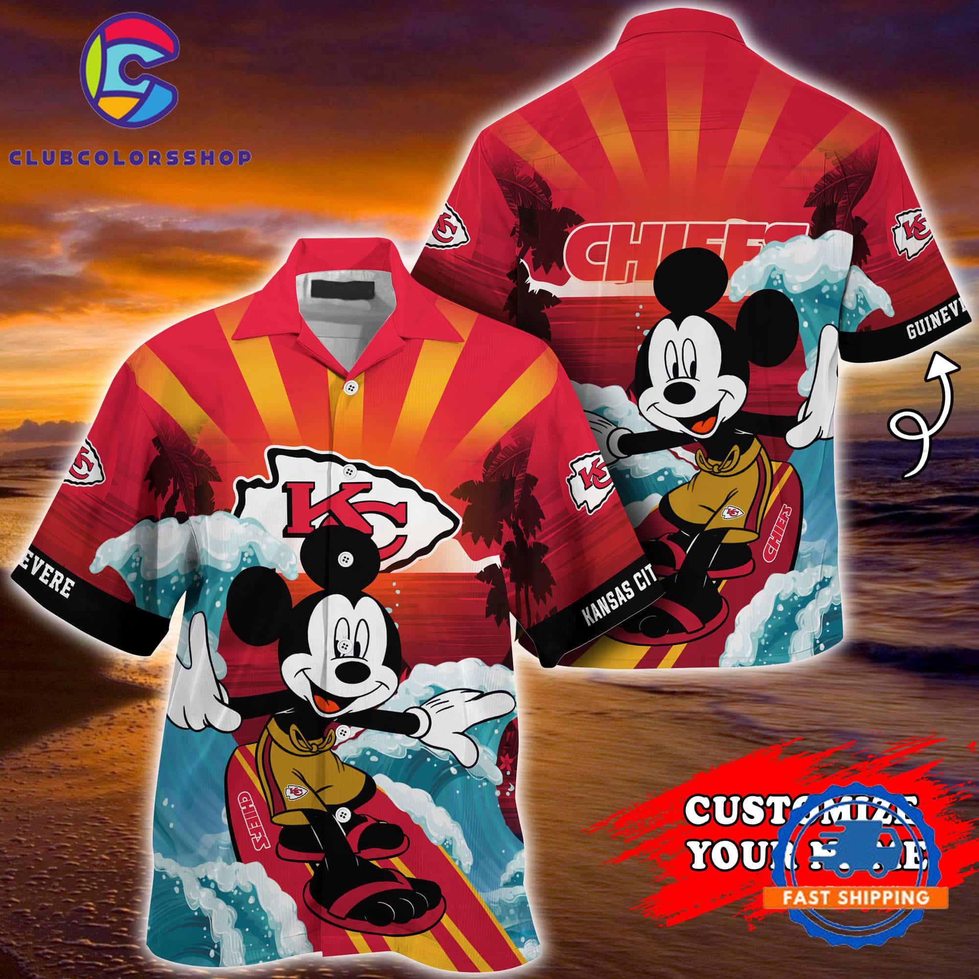 Kansas City Chiefs Special Mickey Mouse Movies Design Summer Hawaiian Shirt, NFL Aloha Shirt