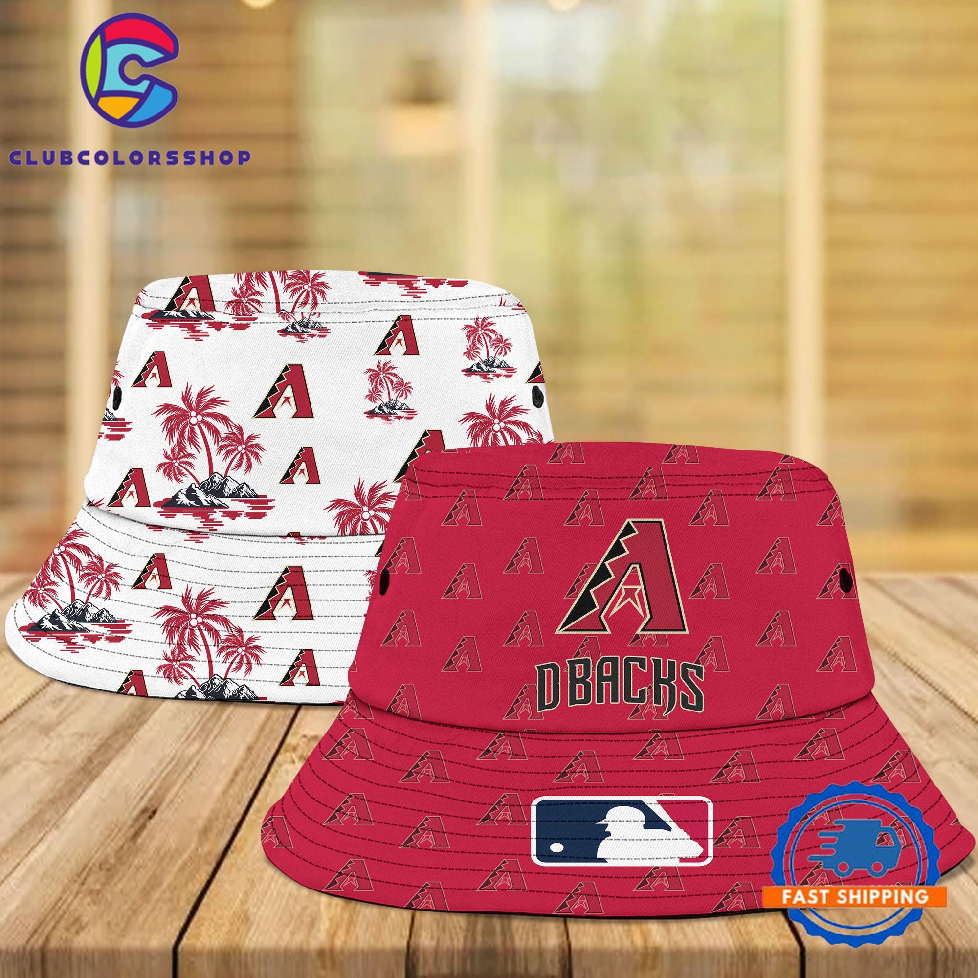MLB Arizona Diamondbacks Bucket Hats, Baseball Two Sided Design Fisherman’s Hat