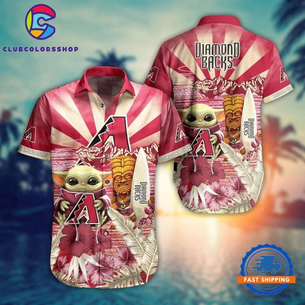 MLB Arizona Diamondbacks Wild West Baby Yoda Hawaiian Shirt