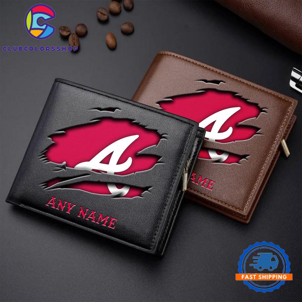 MLB Atlanta Braves Baseball Logo Team Personalized Men’s Wallet Design