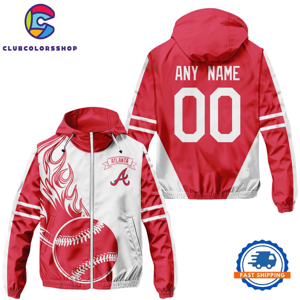 MLB Atlanta Braves Logo Team Windbreaker Outdoor Jacket Design
