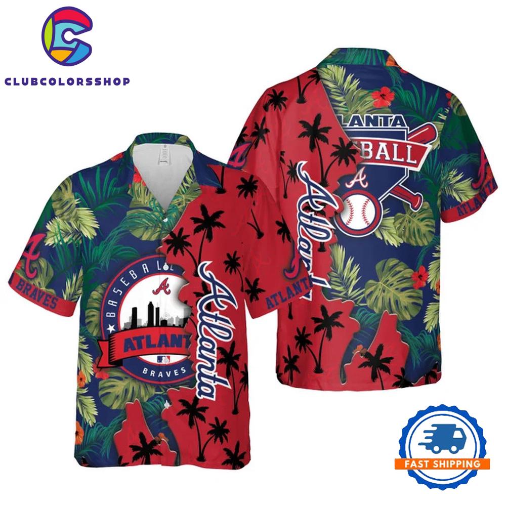 MLB Atlanta Braves Palm Sunset Hawaiian Shirt