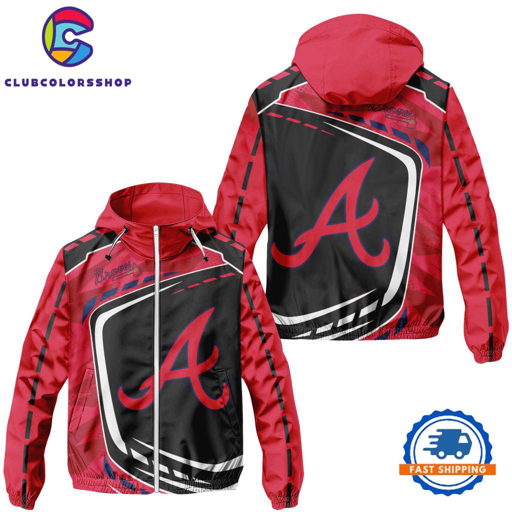 MLB Atlanta Braves Special Baseball Team Design Windbreaker Outdoor Jacket