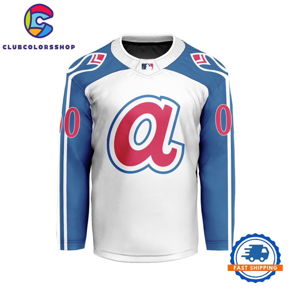 MLB Atlanta Braves Special Hockey Jersey Design Concept