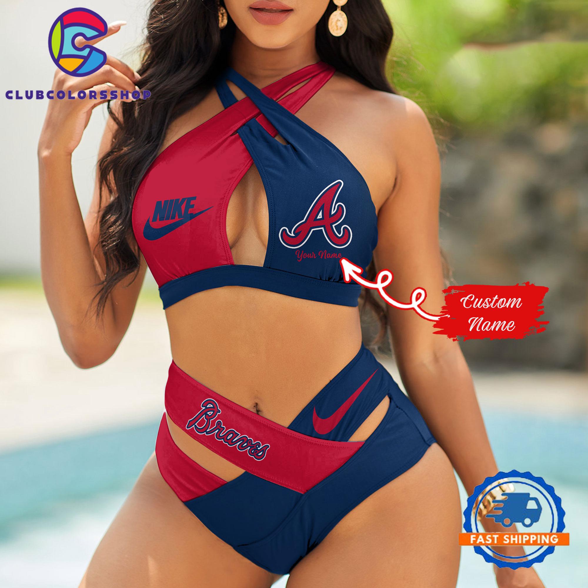 MLB Atlanta Braves Summer Beach Women’s Bikini Suit Set