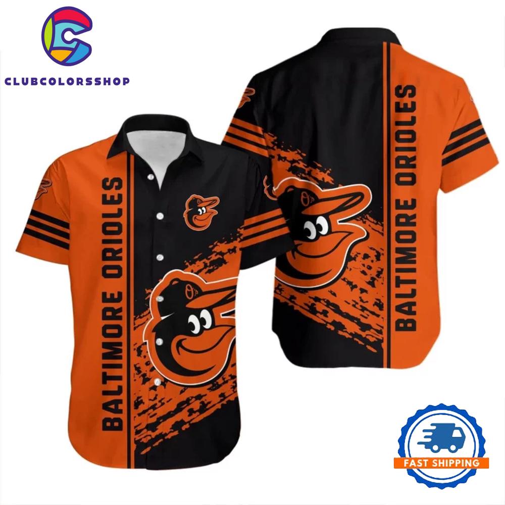 MLB Baltimore Orioles Bold Streak Hawaiian Shirt MLB Baltimore Orioles Bold Streak Hawaiian Shirt