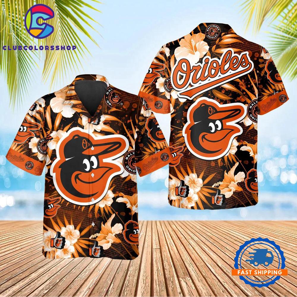 MLB Baltimore Orioles Hawaiian Shirt, MLB Hawaiian Shirt Gift For Fans