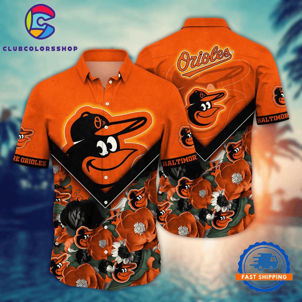 MLB Baltimore Orioles Neon Bloom Hawaiian Shirt