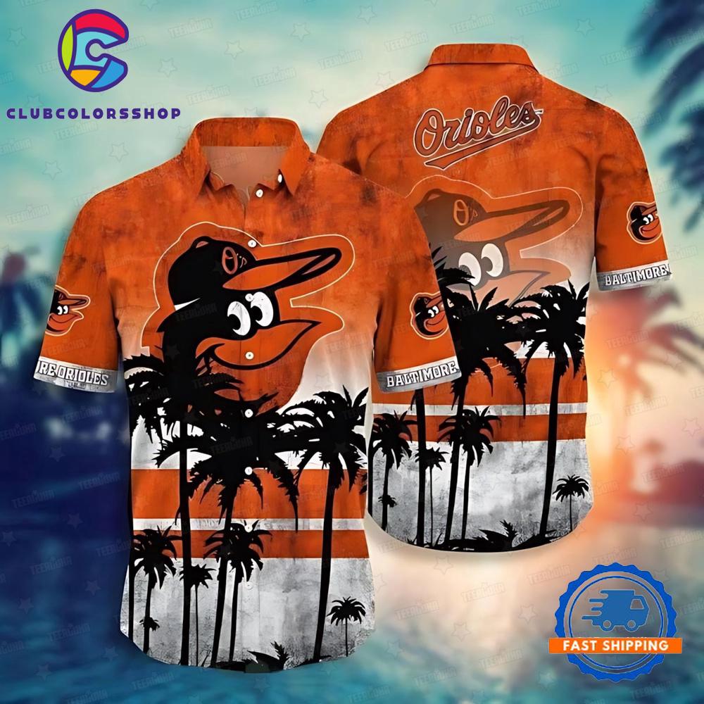 MLB Baltimore Orioles Palm Horizon Hawaiian Shirt
