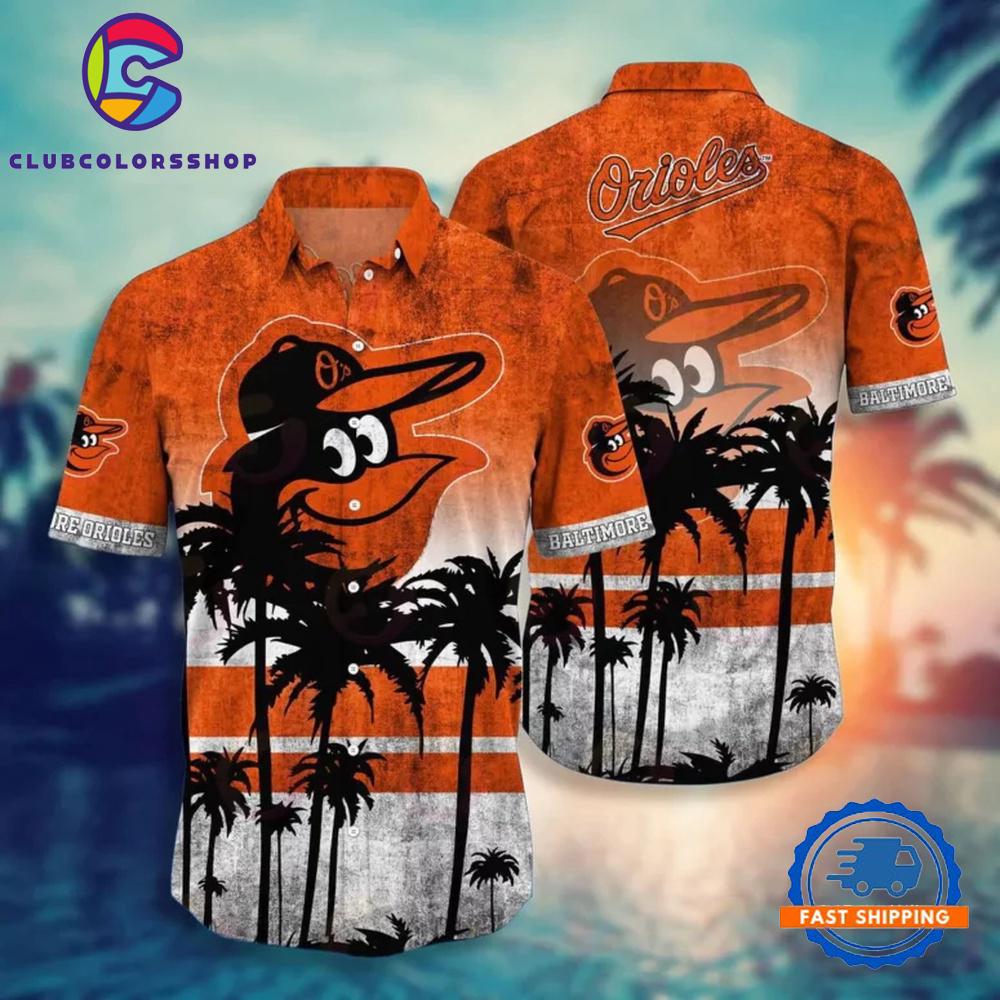 MLB Baltimore Orioles Sunset Palms Hawaiian Shirt