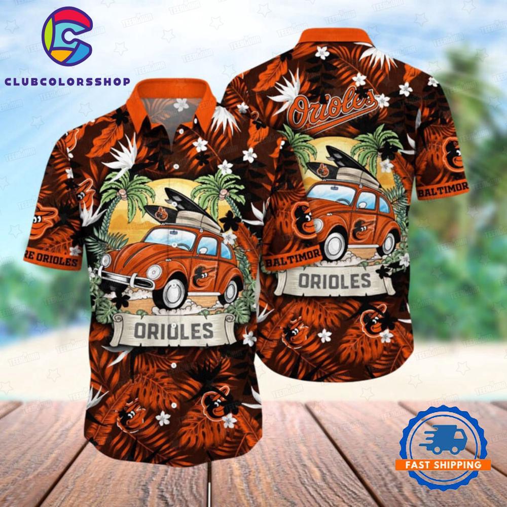 MLB Baltimore Orioles Surf Adventure Hawaiian Shirt